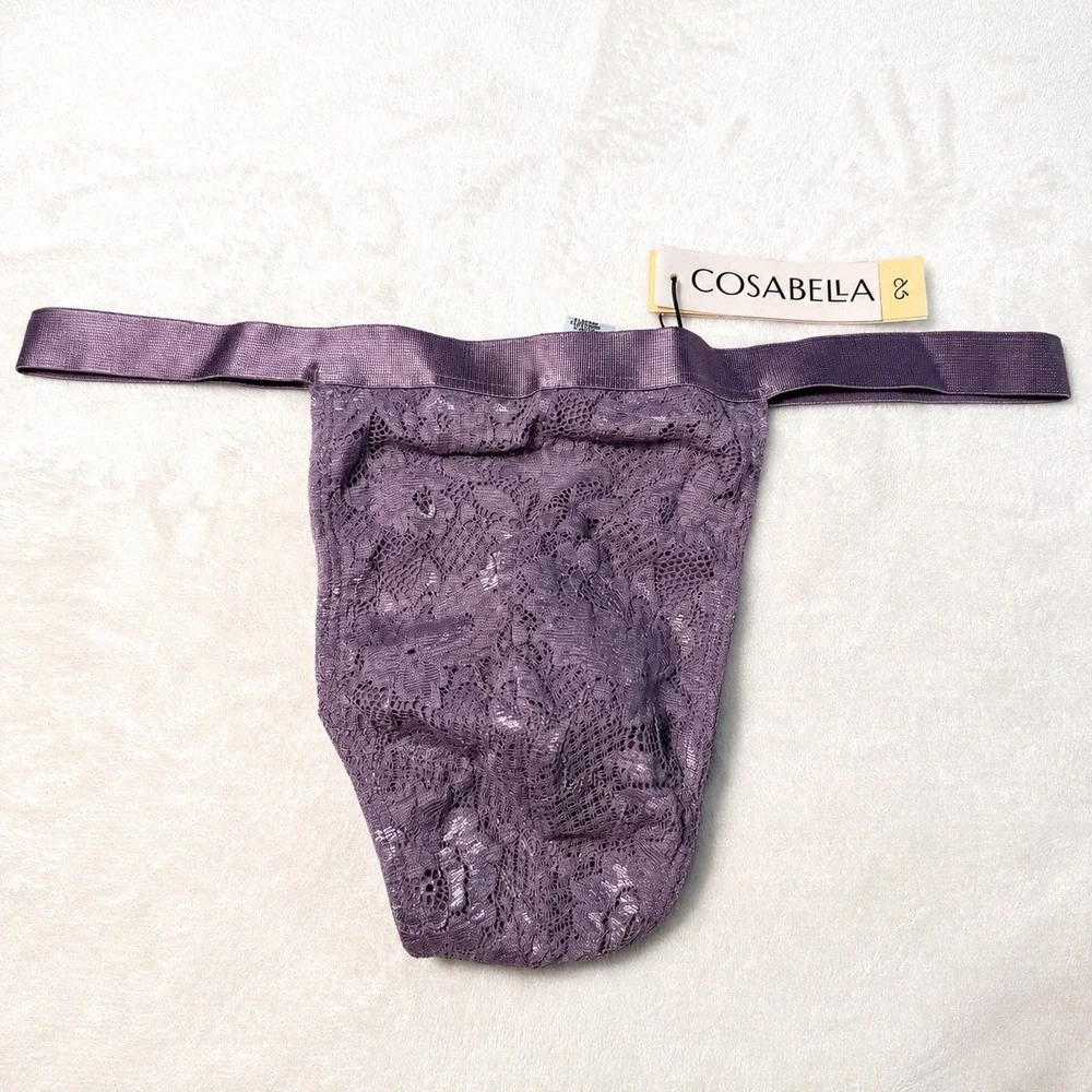 COSABELLA NSN Men's Italian Thong Himalayan Sky Purple Lace /‎ Size M - NWT